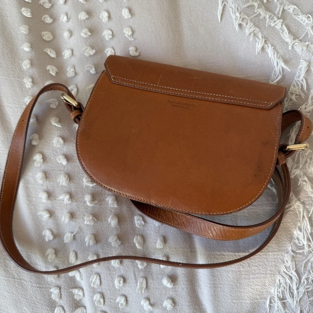 Vagabond Mels Brown Leather Crossbody Saddle Bag - Picture 8 of 11
